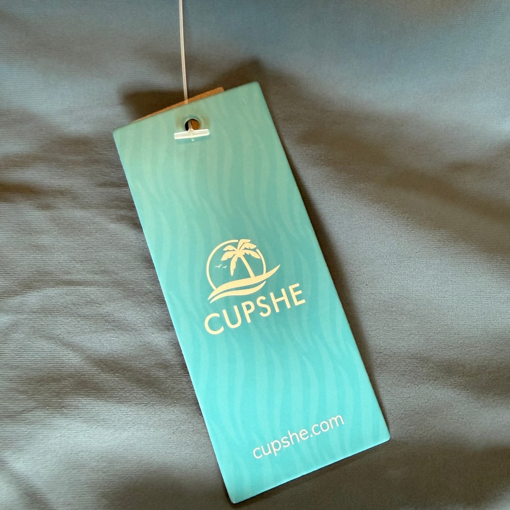 NWT Cupshe One ShoulderTummy Control One-Piece Swimsuit | Blue | Size Large - Picture 5 of 5